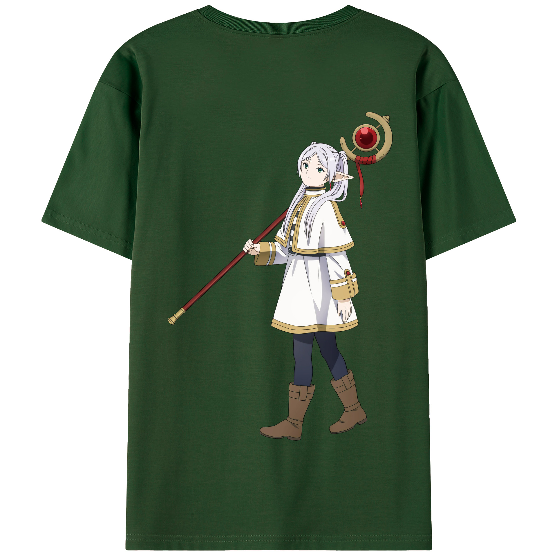 （画像用） 葬送のフリーレン Frieren 綿100％半袖Tシャツ（背面プリント）
